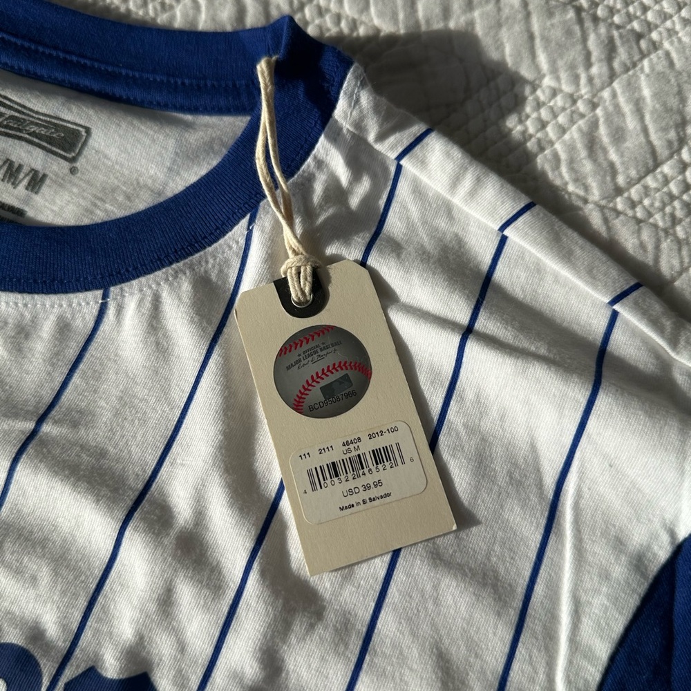 Dodgers Striped Blue and White T-Shirt - Picture 3 of 4